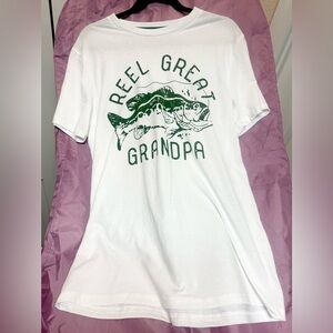 Well Worn White Tee with Green Graphic